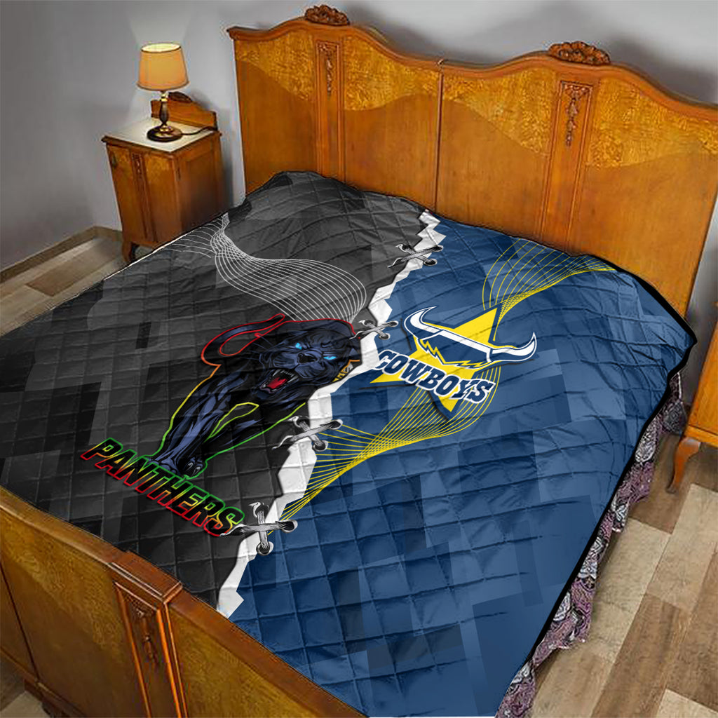 personalised-panthers-and-cowboys-rugby-quilt-sporty-version
