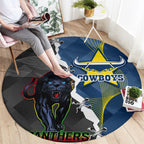 personalised-panthers-and-cowboys-rugby-round-carpet-sporty-version