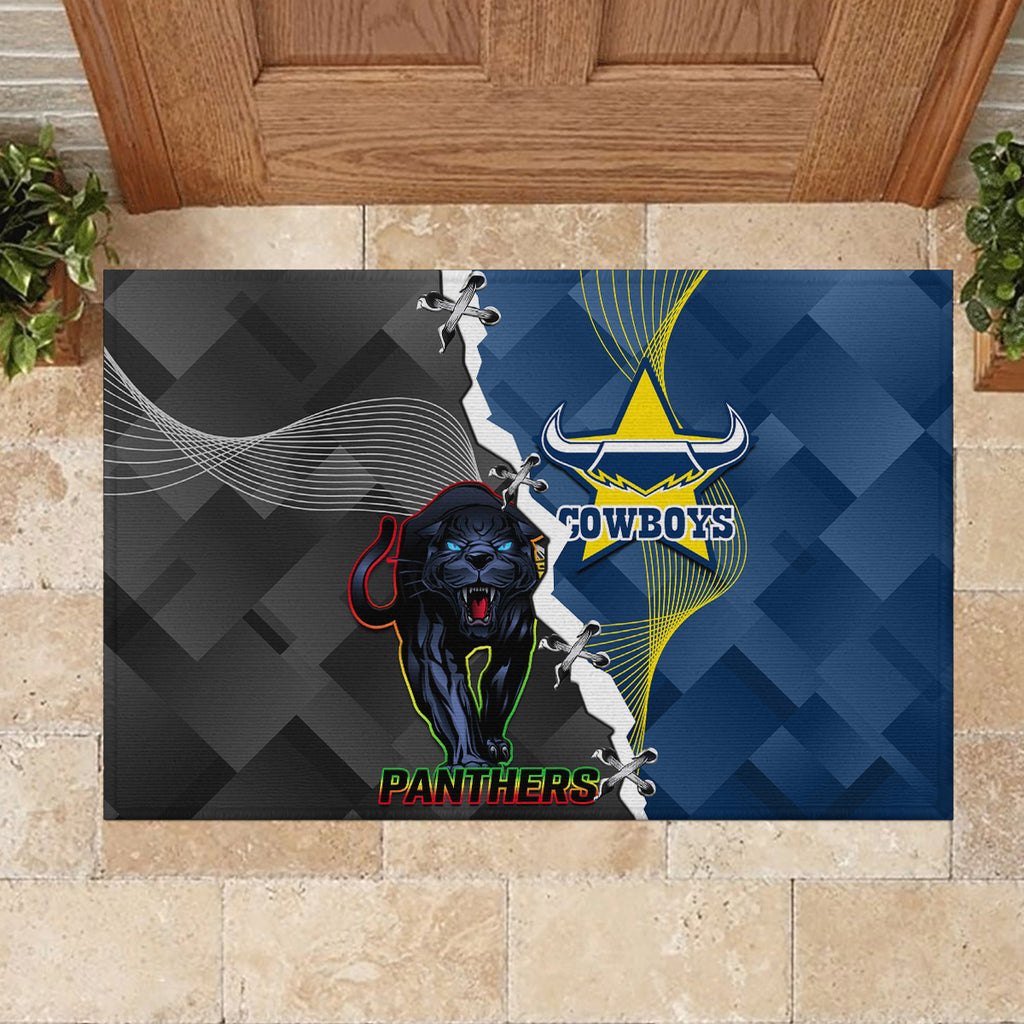 personalised-panthers-and-cowboys-rugby-rubber-doormat-sporty-version