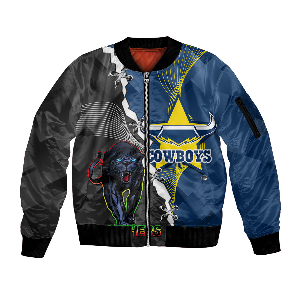 personalised-panthers-and-cowboys-rugby-sleeve-zip-bomber-jacket-sporty-version