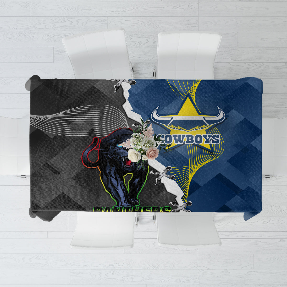 personalised-panthers-and-cowboys-rugby-tablecloth-sporty-version