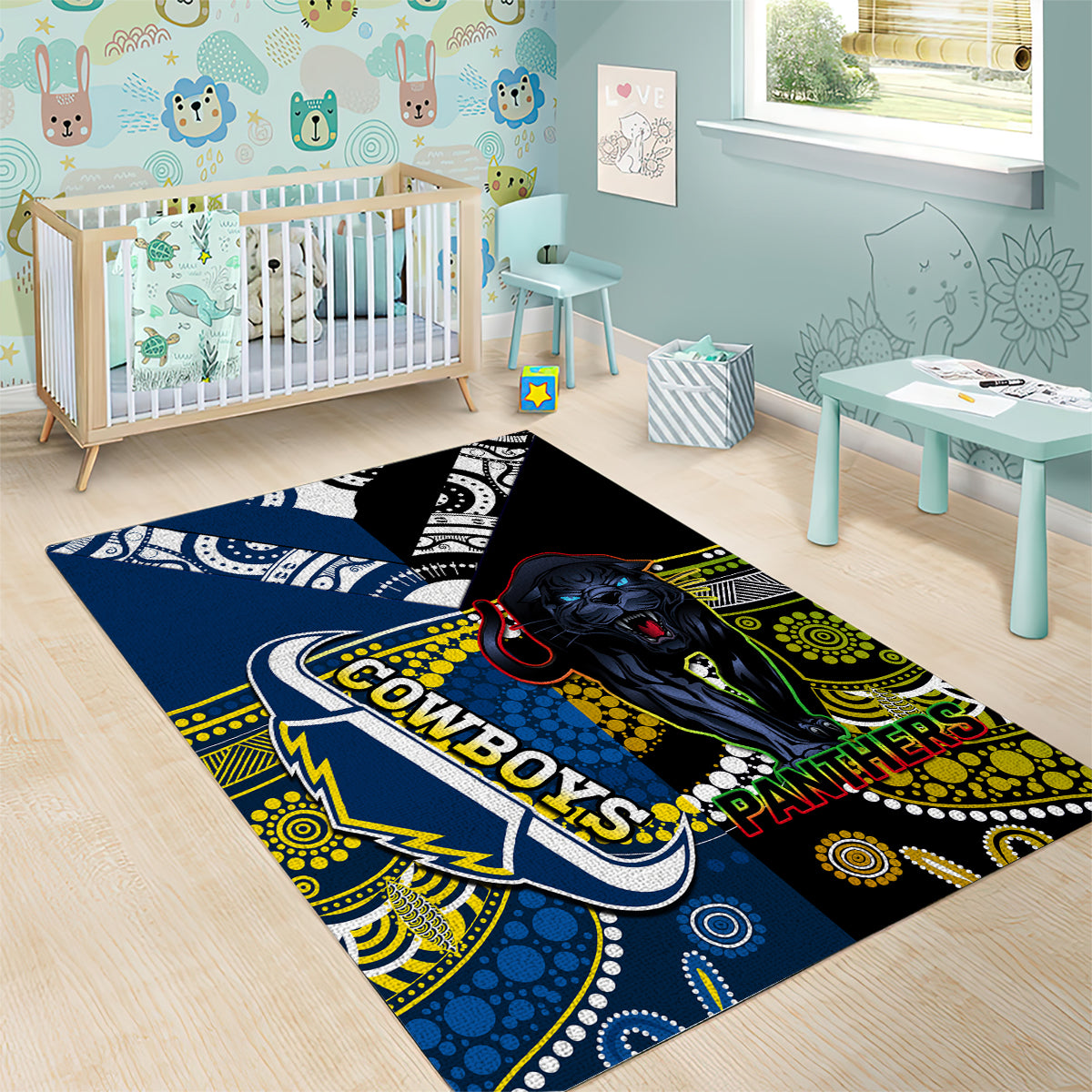 custom-panthers-and-cowboys-rugby-area-rug-aboriginal-version