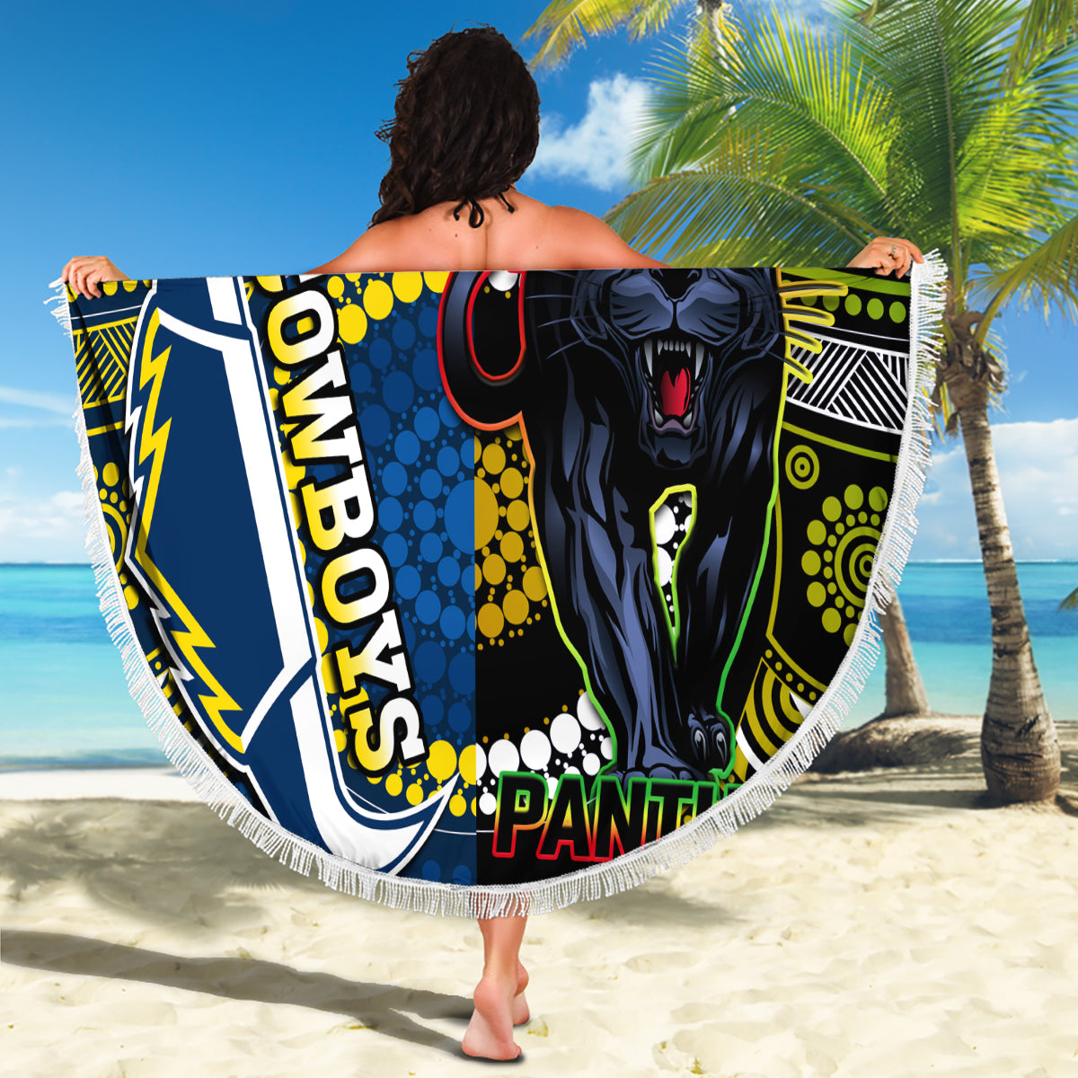 custom-panthers-and-cowboys-rugby-beach-blanket-aboriginal-version