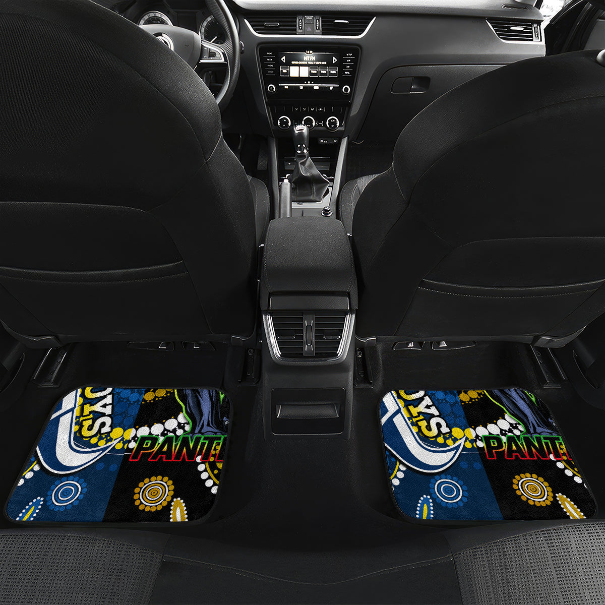 custom-panthers-and-cowboys-rugby-car-mats-aboriginal-version
