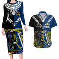 custom-panthers-and-cowboys-rugby-couples-matching-long-sleeve-bodycon-dress-and-hawaiian-shirt-aboriginal-version