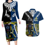 custom-panthers-and-cowboys-rugby-couples-matching-long-sleeve-bodycon-dress-and-hawaiian-shirt-aboriginal-version