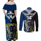 custom-panthers-and-cowboys-rugby-couples-matching-off-shoulder-maxi-dress-and-long-sleeve-button-shirts-aboriginal-version