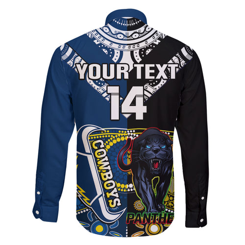 custom-panthers-and-cowboys-rugby-family-matching-long-sleeve-bodycon-dress-and-hawaiian-shirt-aboriginal-version