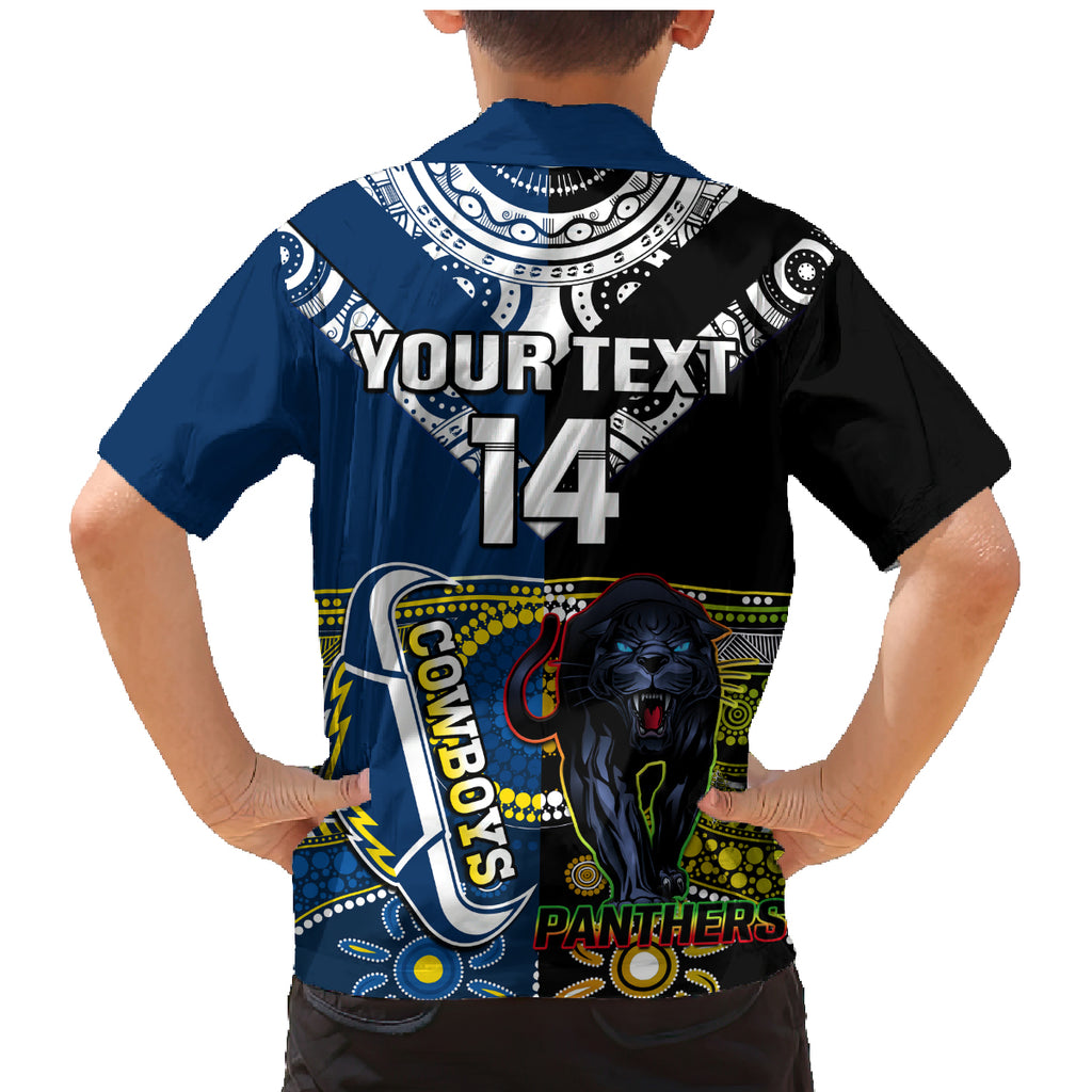 custom-panthers-and-cowboys-rugby-family-matching-mermaid-dress-and-hawaiian-shirt-aboriginal-version