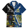custom-panthers-and-cowboys-rugby-family-matching-mermaid-dress-and-hawaiian-shirt-aboriginal-version