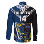 custom-panthers-and-cowboys-rugby-family-matching-off-shoulder-short-dress-and-hawaiian-shirt-aboriginal-version