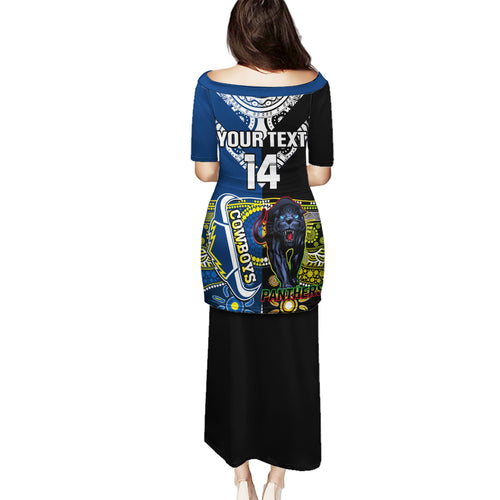 custom-panthers-and-cowboys-rugby-family-matching-puletasi-dress-and-hawaiian-shirt-aboriginal-version