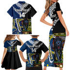 custom-panthers-and-cowboys-rugby-family-matching-short-sleeve-bodycon-dress-and-hawaiian-shirt-aboriginal-version