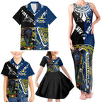 custom-panthers-and-cowboys-rugby-family-matching-tank-maxi-dress-and-hawaiian-shirt-aboriginal-version