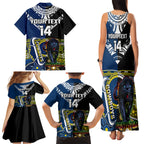 custom-panthers-and-cowboys-rugby-family-matching-tank-maxi-dress-and-hawaiian-shirt-aboriginal-version
