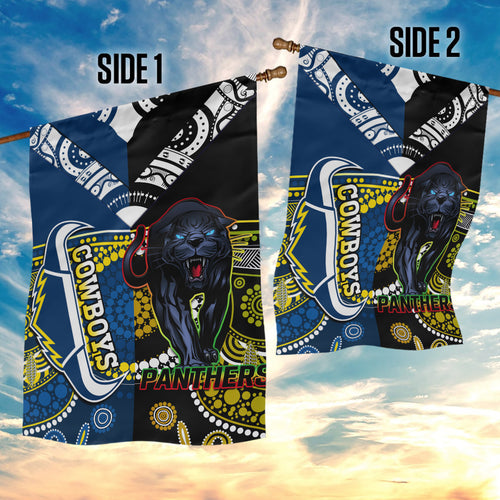 custom-panthers-and-cowboys-rugby-garden-flag-aboriginal-version