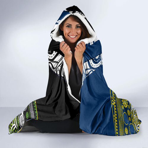 custom-panthers-and-cowboys-rugby-hooded-blanket-aboriginal-version