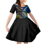 custom-panthers-and-cowboys-rugby-kid-short-sleeve-dress-aboriginal-version