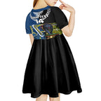 custom-panthers-and-cowboys-rugby-kid-short-sleeve-dress-aboriginal-version