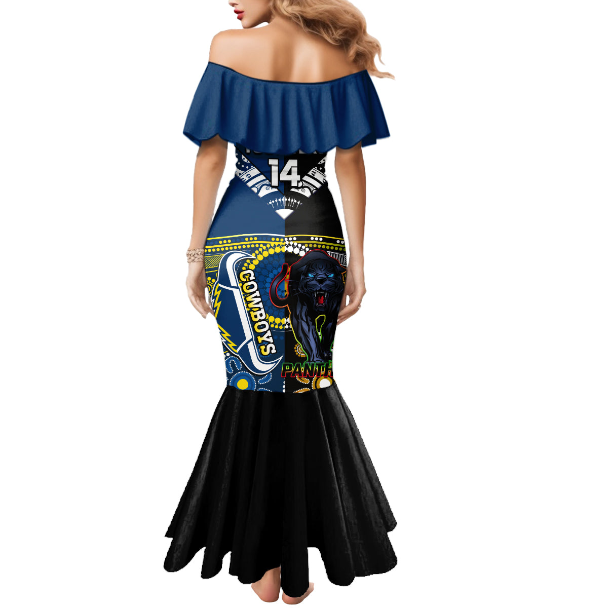 custom-panthers-and-cowboys-rugby-mermaid-dress-aboriginal-version