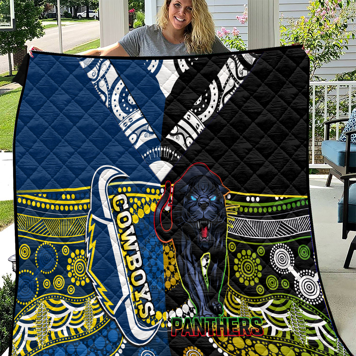 custom-panthers-and-cowboys-rugby-quilt-aboriginal-version