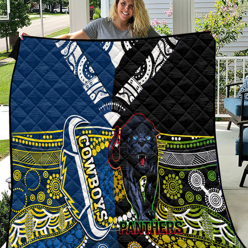 custom-panthers-and-cowboys-rugby-quilt-aboriginal-version
