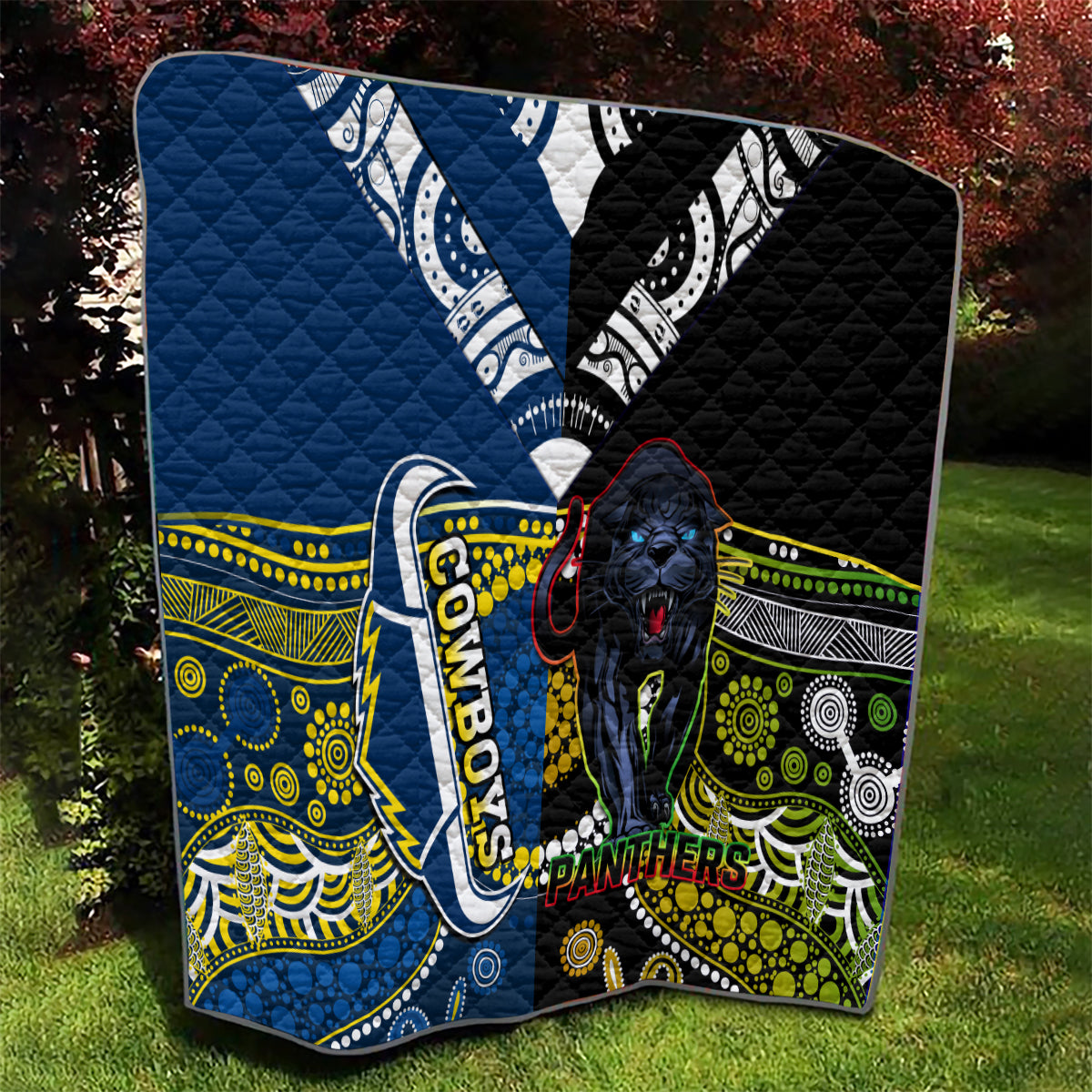 custom-panthers-and-cowboys-rugby-quilt-aboriginal-version