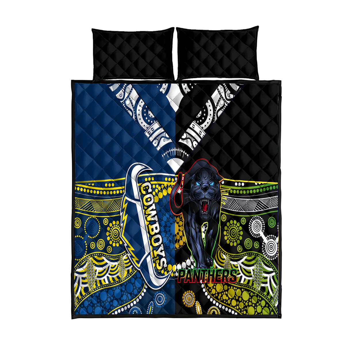 custom-panthers-and-cowboys-rugby-quilt-bed-set-aboriginal-version