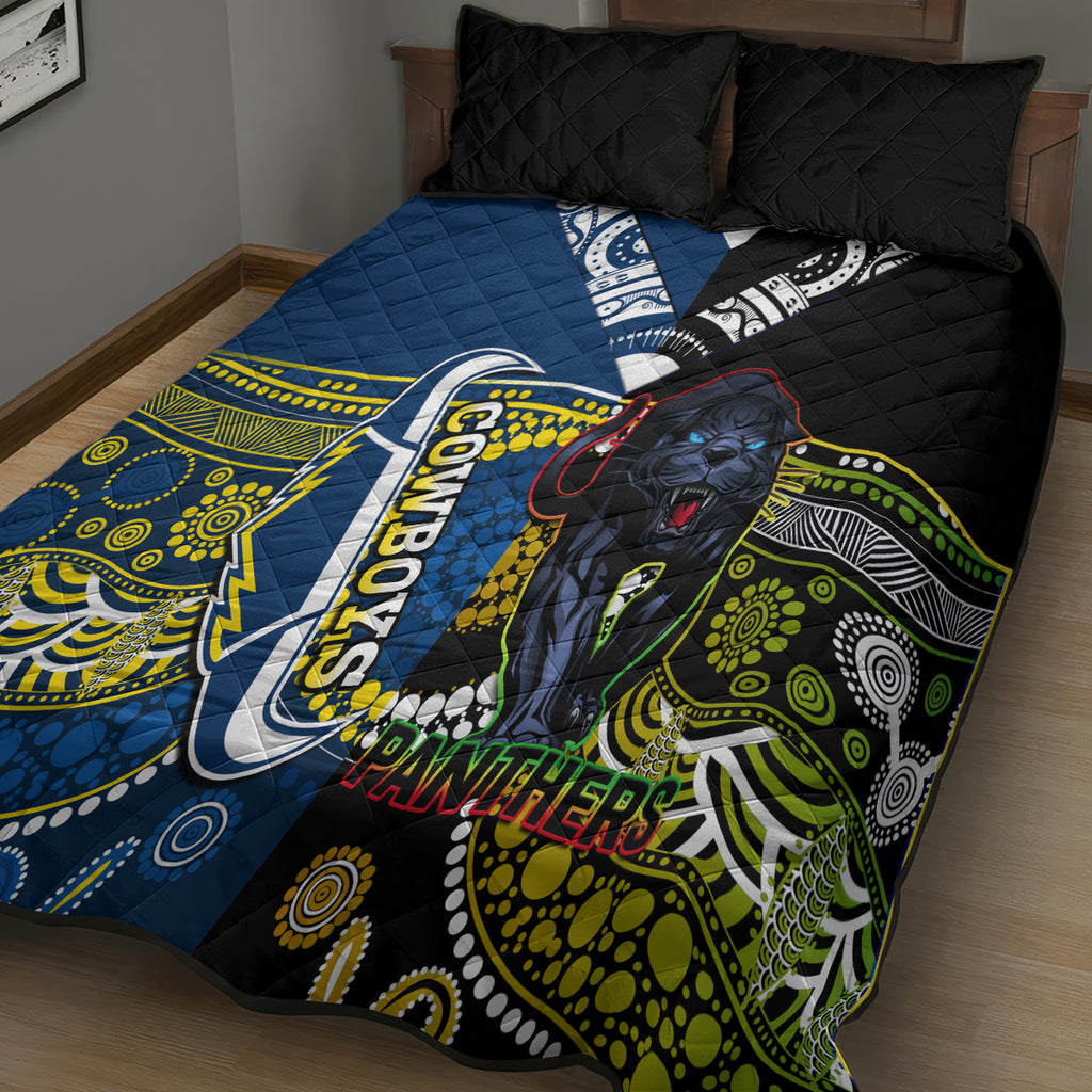custom-panthers-and-cowboys-rugby-quilt-bed-set-aboriginal-version