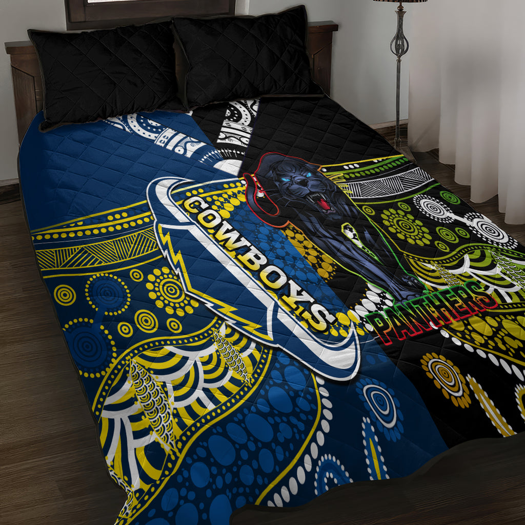 custom-panthers-and-cowboys-rugby-quilt-bed-set-aboriginal-version