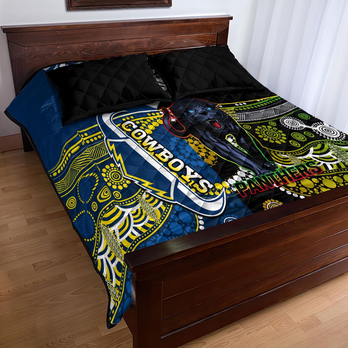 custom-panthers-and-cowboys-rugby-quilt-bed-set-aboriginal-version