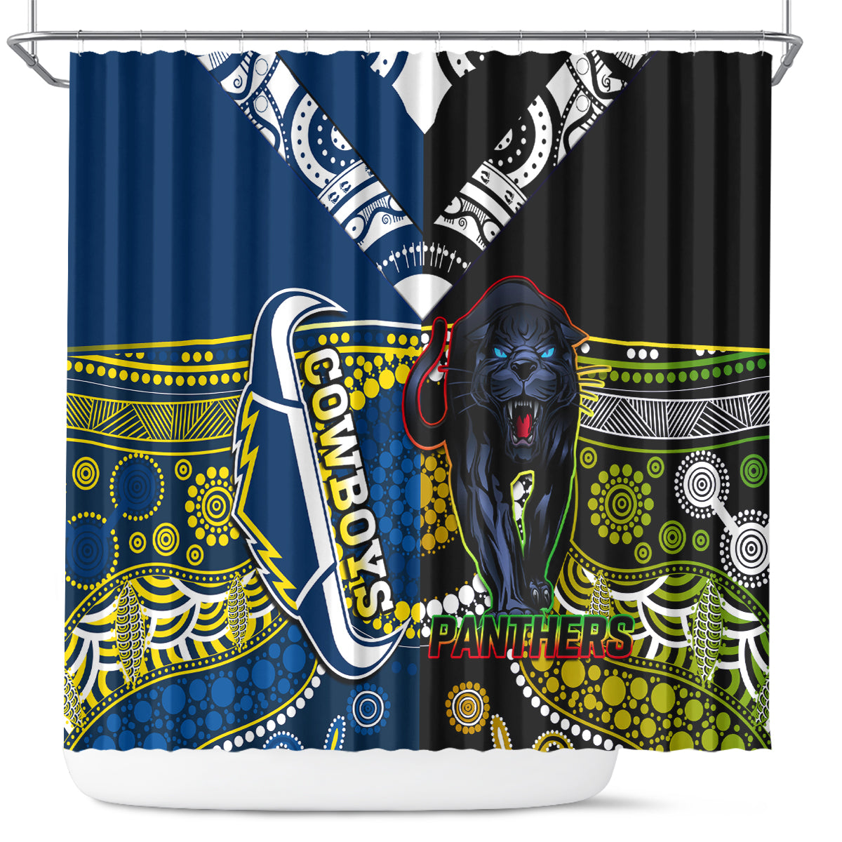custom-panthers-and-cowboys-rugby-shower-curtain-aboriginal-version