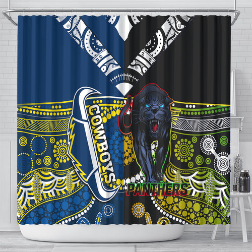 custom-panthers-and-cowboys-rugby-shower-curtain-aboriginal-version