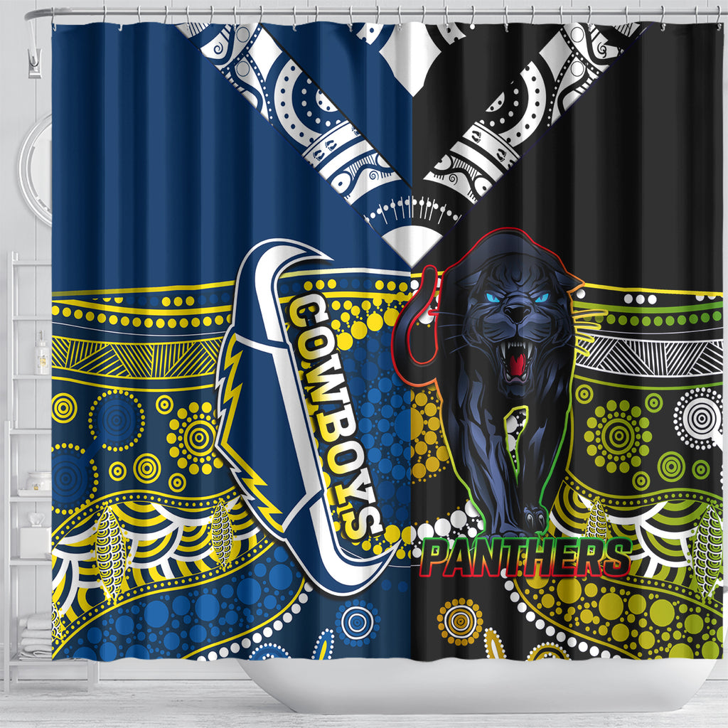custom-panthers-and-cowboys-rugby-shower-curtain-aboriginal-version