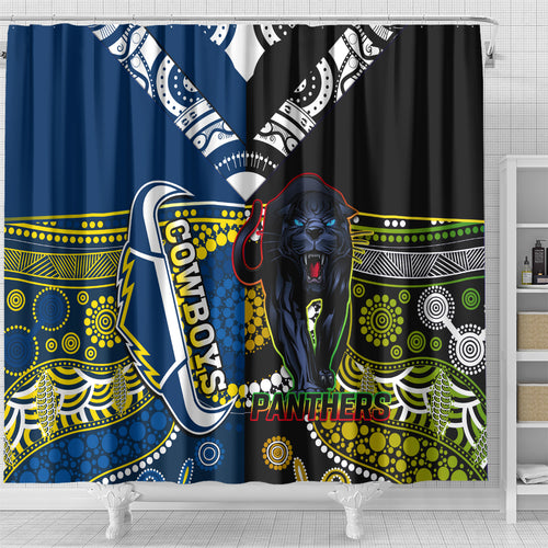 custom-panthers-and-cowboys-rugby-shower-curtain-aboriginal-version