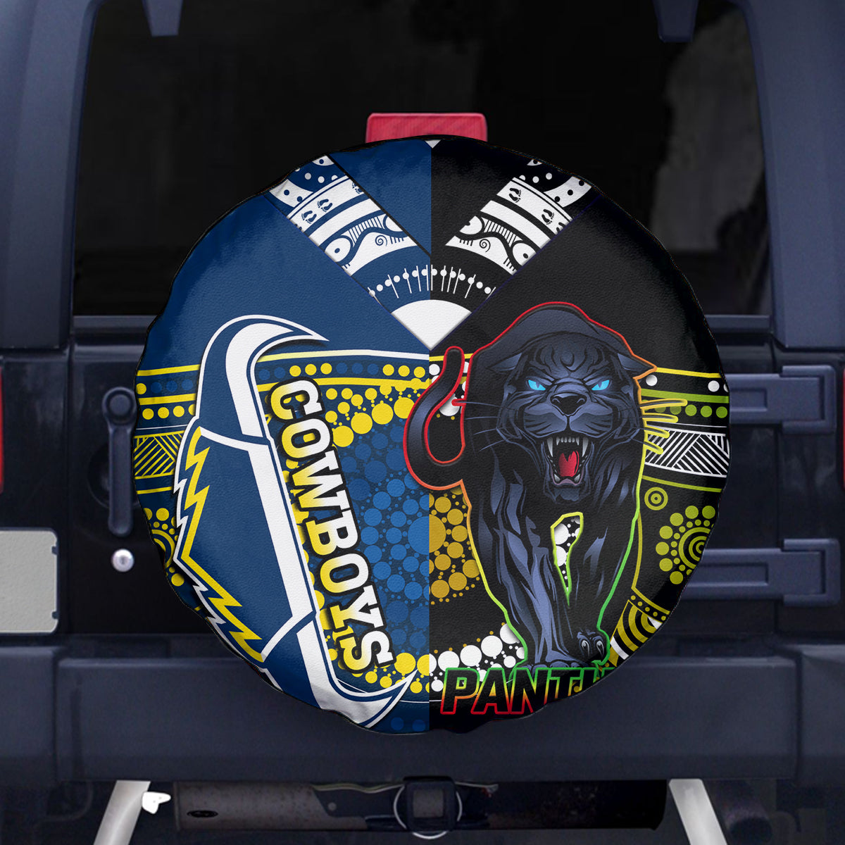 custom-panthers-and-cowboys-rugby-spare-tire-cover-aboriginal-version