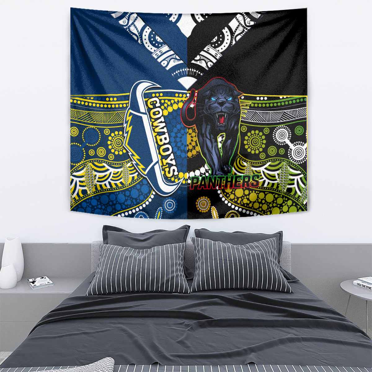 custom-panthers-and-cowboys-rugby-tapestry-aboriginal-version