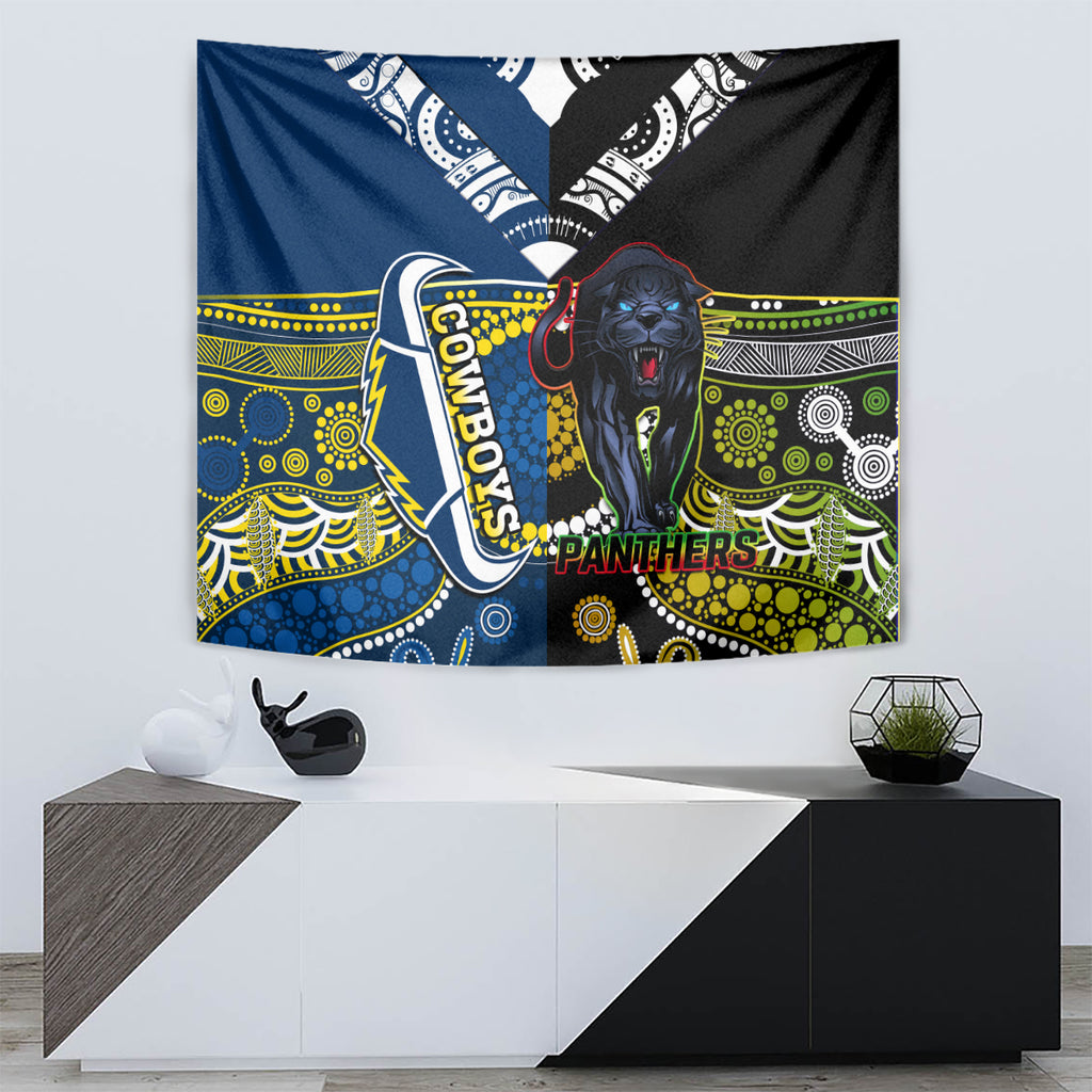 custom-panthers-and-cowboys-rugby-tapestry-aboriginal-version
