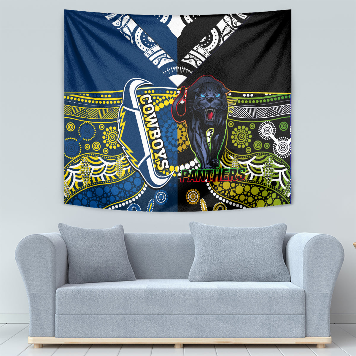 custom-panthers-and-cowboys-rugby-tapestry-aboriginal-version