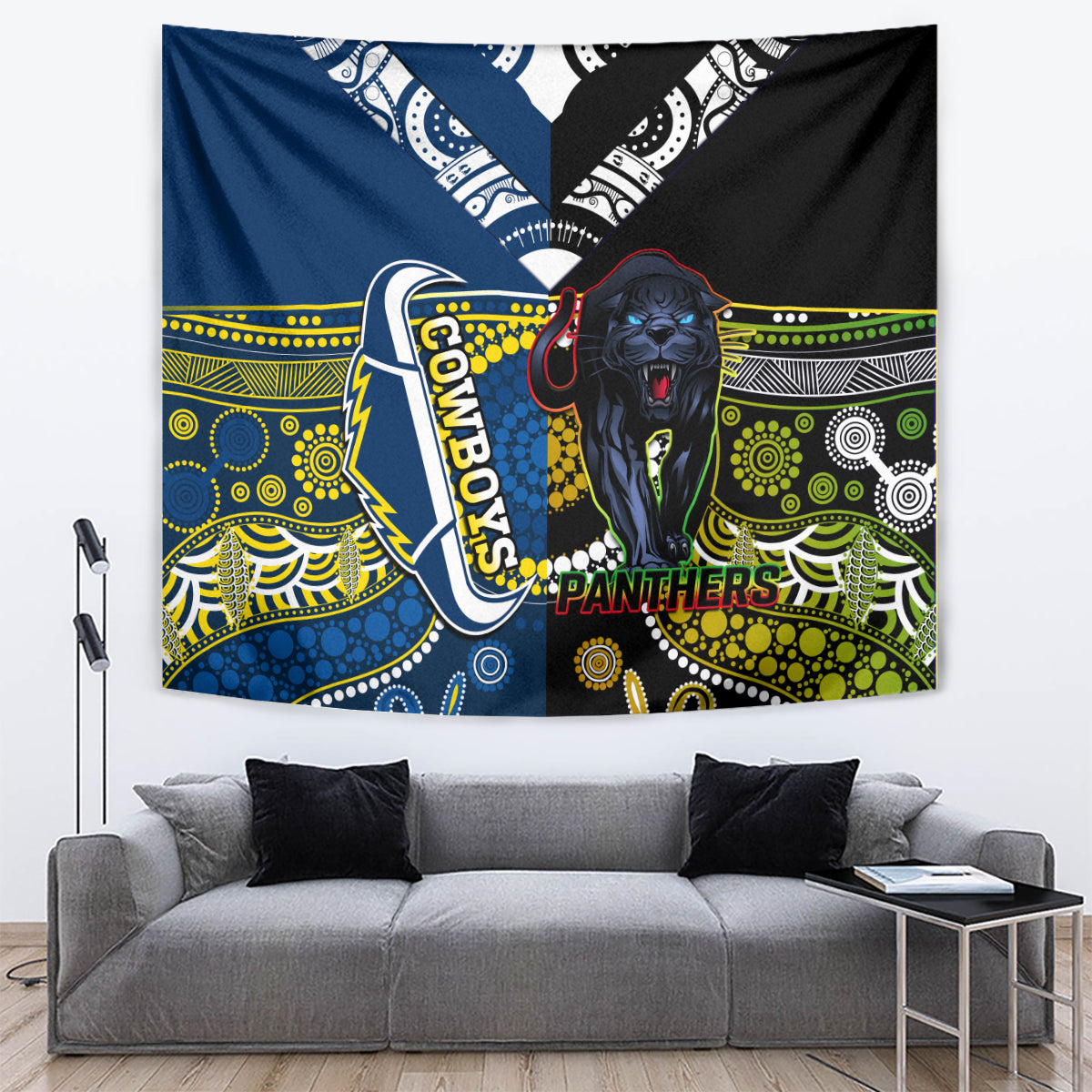 custom-panthers-and-cowboys-rugby-tapestry-aboriginal-version