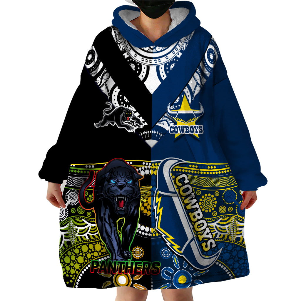 custom-panthers-and-cowboys-rugby-wearable-blanket-hoodie-aboriginal-version