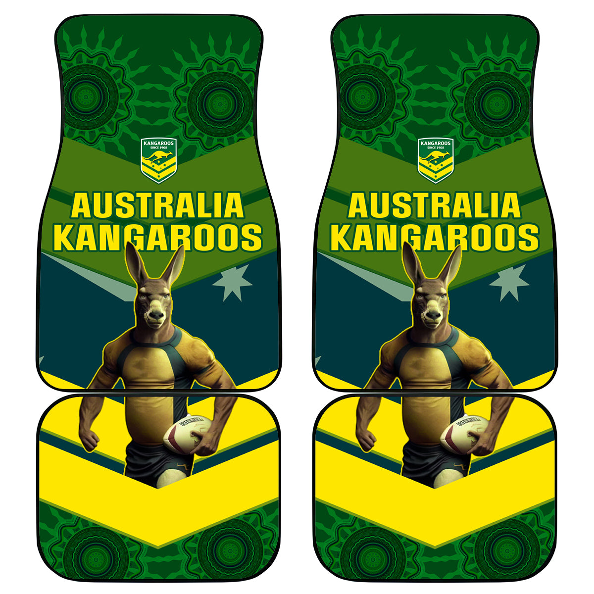 custom-australia-rugby-car-mats-pacific-2023-go-aussie-kangaroos