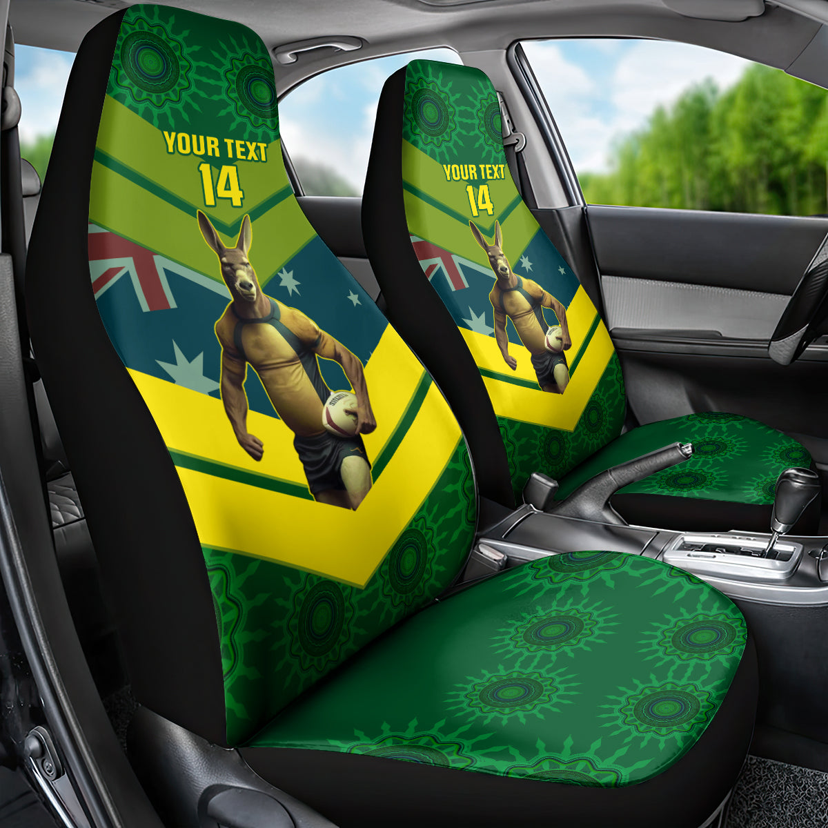 custom-australia-rugby-car-seat-cover-pacific-2023-go-aussie-kangaroos