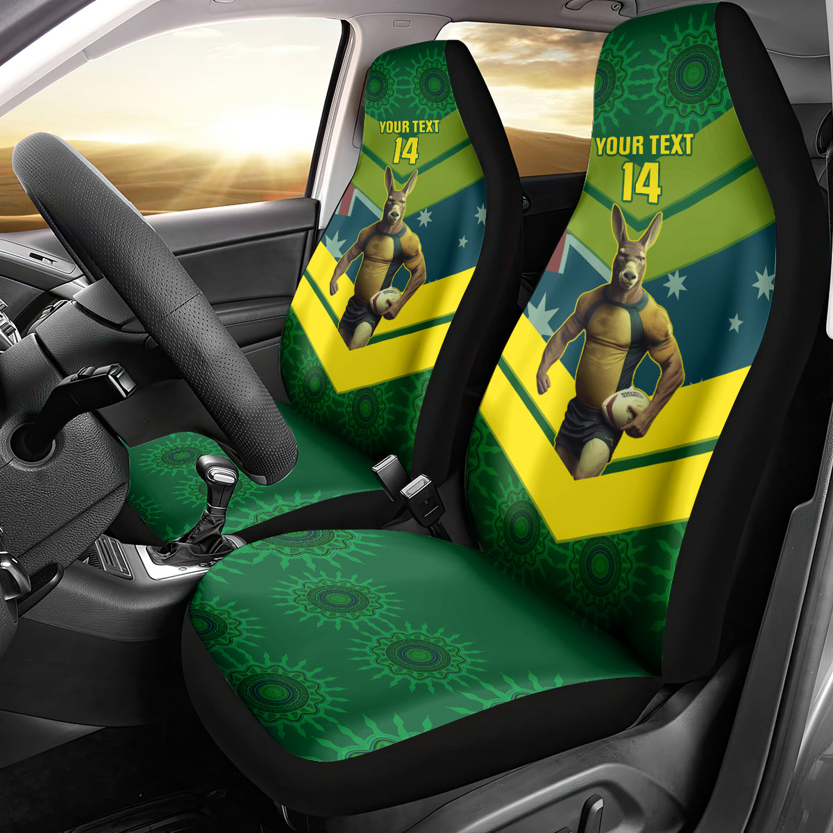 custom-australia-rugby-car-seat-cover-pacific-2023-go-aussie-kangaroos