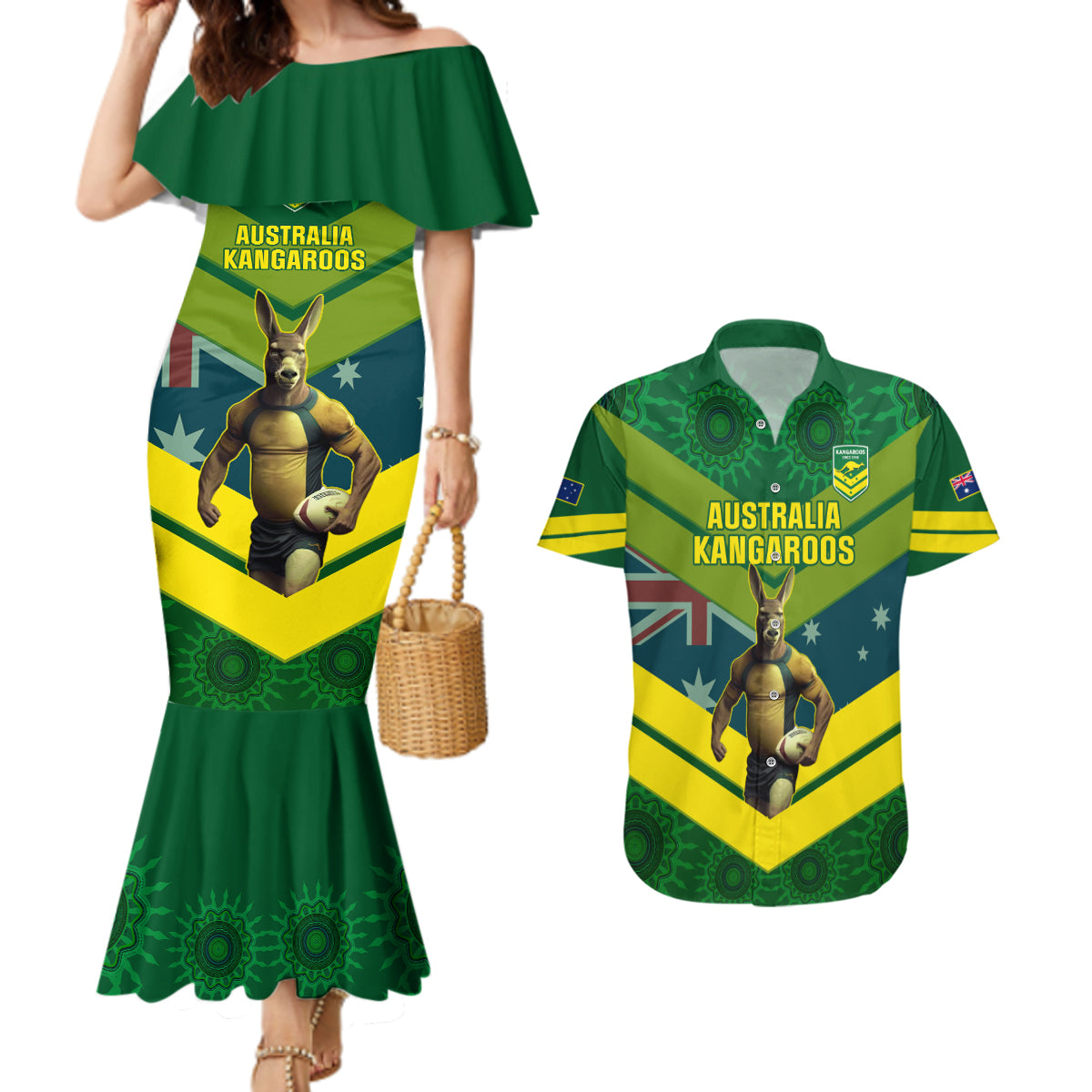 custom-australia-rugby-couples-matching-mermaid-dress-and-hawaiian-shirt-pacific-2023-go-aussie-kangaroos