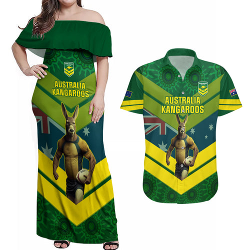 custom-australia-rugby-couples-matching-off-shoulder-maxi-dress-and-hawaiian-shirt-pacific-2023-go-aussie-kangaroos