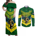 custom-australia-rugby-couples-matching-off-shoulder-maxi-dress-and-long-sleeve-button-shirts-pacific-2023-go-aussie-kangaroos