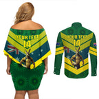 custom-australia-rugby-couples-matching-off-shoulder-short-dress-and-long-sleeve-button-shirts-pacific-2023-go-aussie-kangaroos