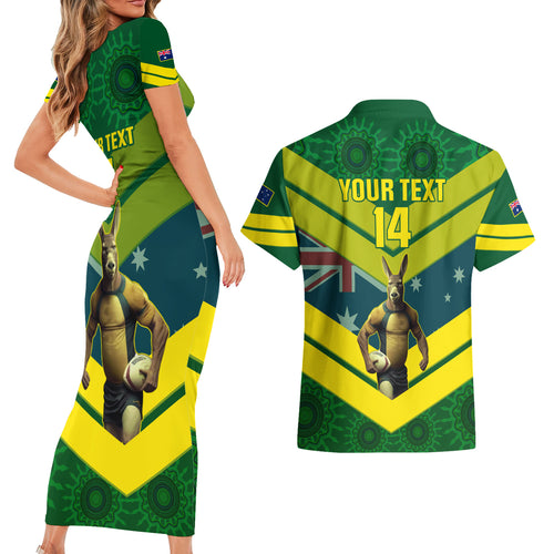 custom-australia-rugby-couples-matching-short-sleeve-bodycon-dress-and-hawaiian-shirt-pacific-2023-go-aussie-kangaroos