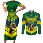 custom-australia-rugby-couples-matching-short-sleeve-bodycon-dress-and-long-sleeve-button-shirts-pacific-2023-go-aussie-kangaroos